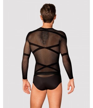 Футболка з довгим рукавом OBSESSIVE T101 розміру S/M/L чорна