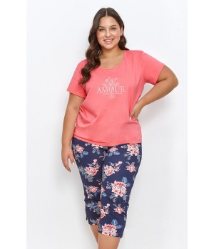 Пижама TARO 2930 JOYCE SS23 4XL кораллового цвета