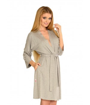 DE LAFENSE 549 VISA 3/4 3XL-5XL 4XL melange bathrobe