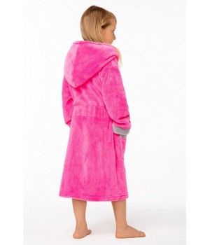 БАННЫЙ ХАЛАТ ENVIE DELFINO 134-140 фуксия-серый