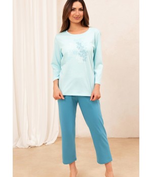 ЖІНОЧА ПІЖАМА REGINA 706 БІРЮЗОВИЙ /3XL