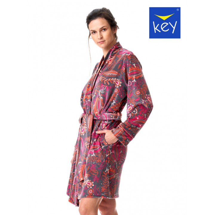 ХАЛАТ KEY LGD-782 B23 XL бордовий