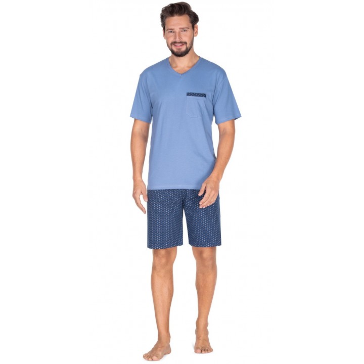 Чоловіча піжама REGINA 436 XXL XXL синього кольору