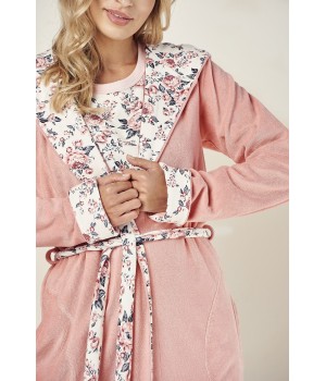 Халат TARO 3055 GARDENIA AW24 L світло-рожевий
