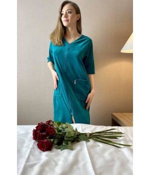 DE LAFENSE BATHROBE 431 VELVET XL зеленый