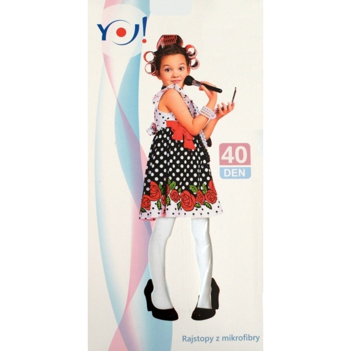 КОЛГОТКИ YO RA-09 МИКРОФИБРА 40 ДЕН 116-122 белые