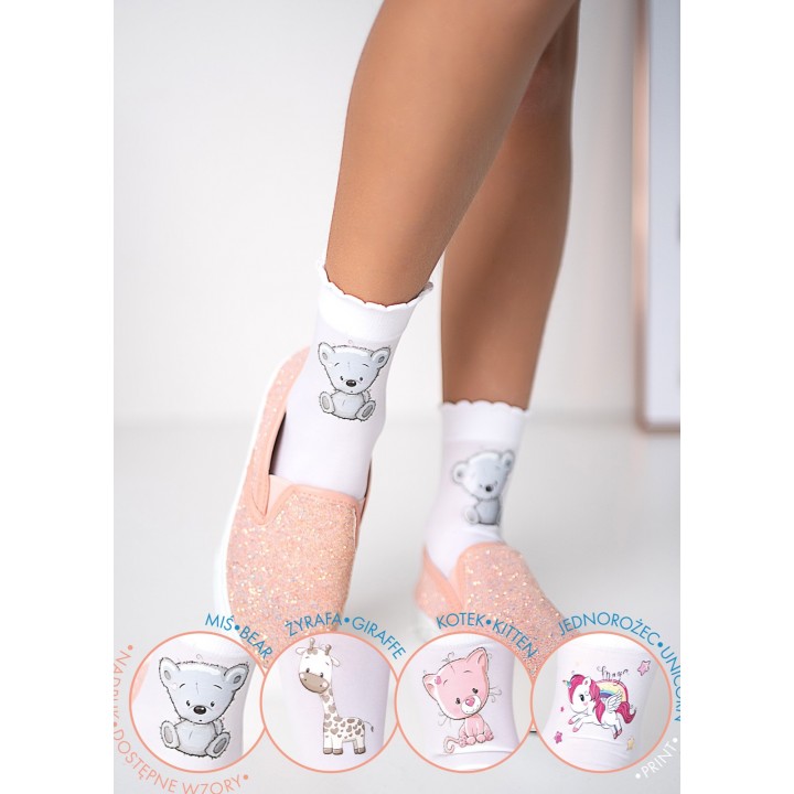 Дівчачі трикотажні шкарпетки Hannah Bianco - плюшевий ведмедик