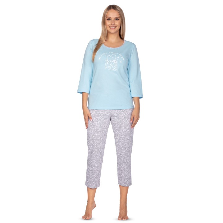 ЖІНОЧА ПІЖАМА REGINA 638 XL синього кольору