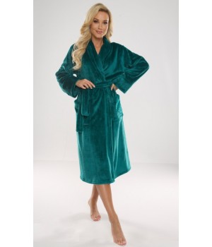 DE LAFENSE BATHROBE 628 ABIGAIL M green