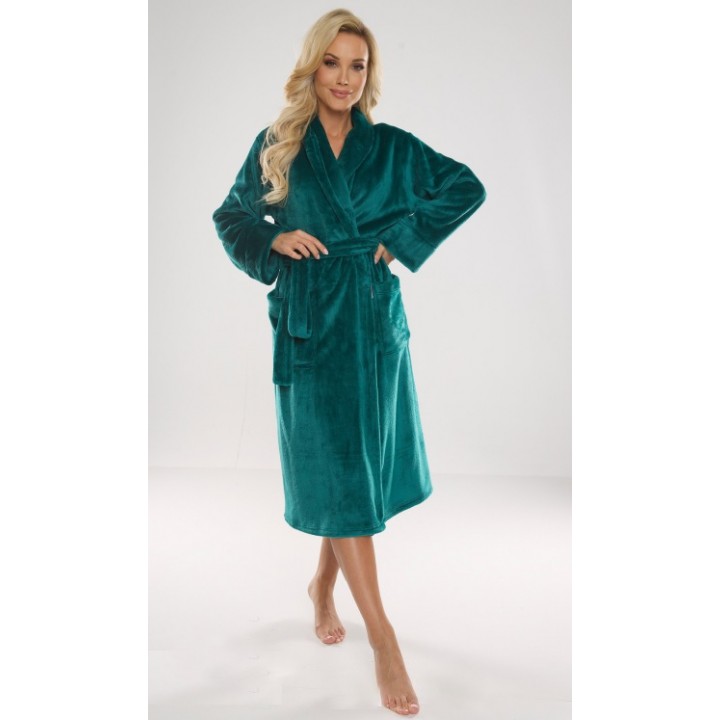DE LAFENSE BATHROBE 628 ABIGAIL M green