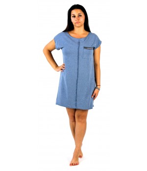 СОРОЧКА DE LAFENSE 449 NICE XL меланжево-синя