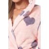 Женский халат L&L Hearts/Pink/Violet/XL