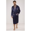 Мужской атласный халат DE LAFENSE 940 XL темно-синий