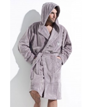 Чоловічий халат L&L IWO M сірий Чоловічий халат L&L IWO M сірий