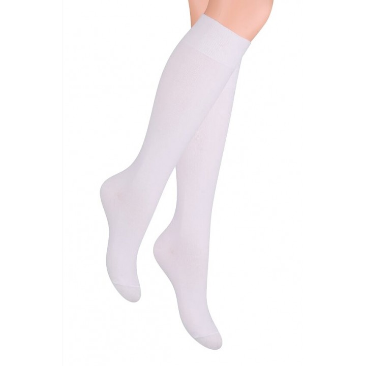 ЖІНОЧІ ШКАРПЕТКИ STEVEN 072 ДО КОЛІН, БІЛІ, 38-40