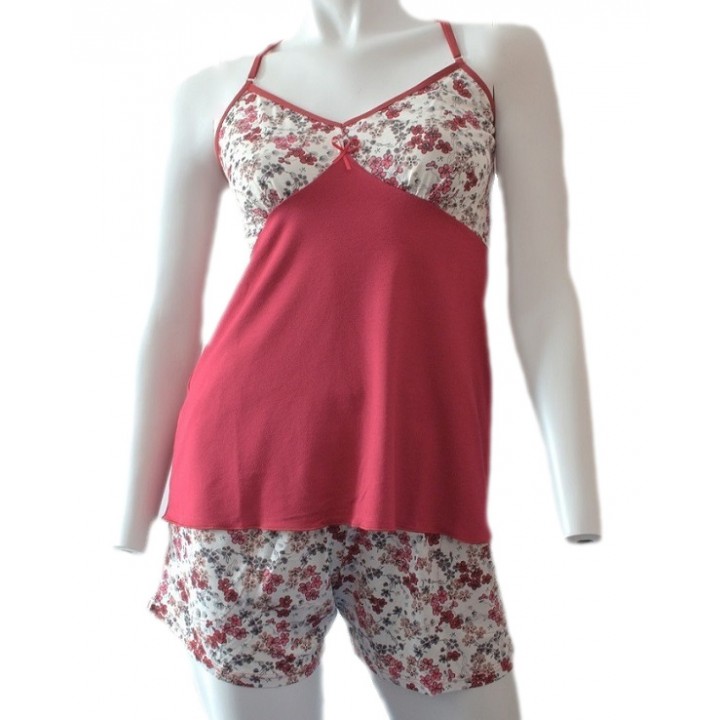 PIŻAMA DE LAFENSE 488 MIA L bordowy