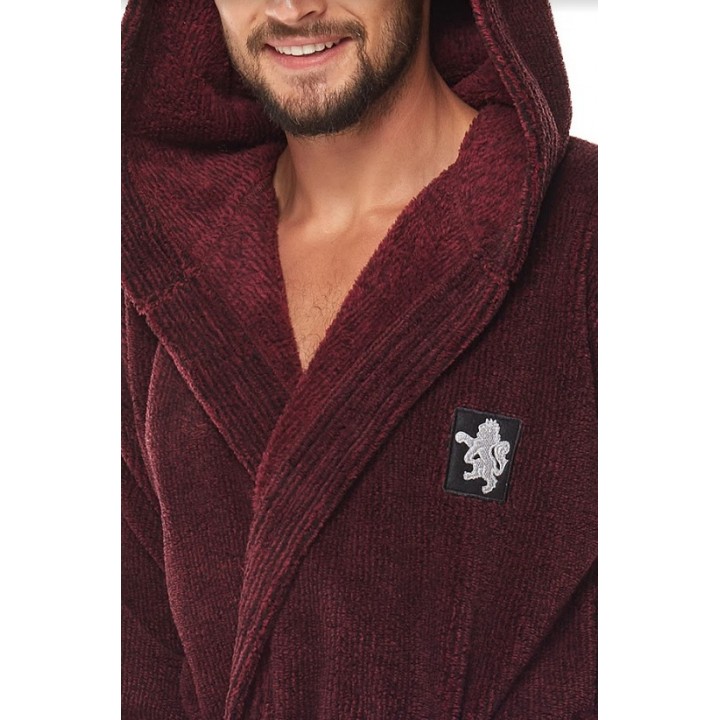 Мужской халат L&L BRUCE BURGUNDY XL бордовый