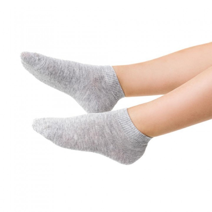 STEVEN 004 УНИСЕКС ГЛАДКИЕ НОСКИ 26-28 серые