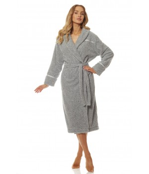 ЖІНОЧИЙ ХАЛАТ L&L 2084 АТЛАСОВИЙ L меланж ЖІНОЧИЙ ХАЛАТ L&L 2084 АТЛАСОВИЙ L меланж