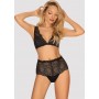 KOMPLET OBSESSIVE KLARITA 2-CZĘŚCIOWY XXL/3XL czarny