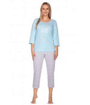 ЖІНОЧА ПІЖАМА REGINA 638 XXL-3XL XXL синього кольору