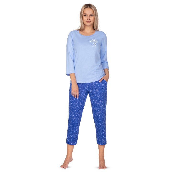 ЖІНОЧА ПІЖАМА REGINA 646 XL синього кольору