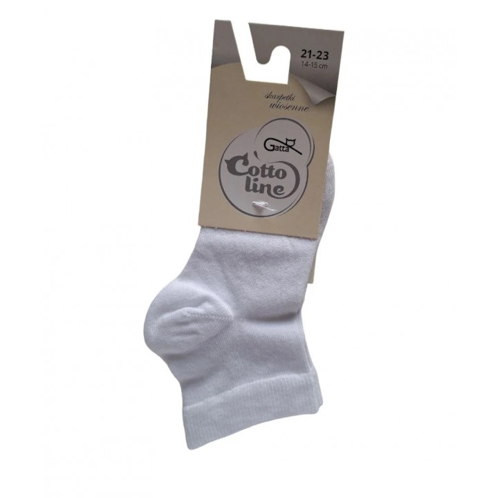 Носки GATTA DZ весенние гладкие белые размер 21/23