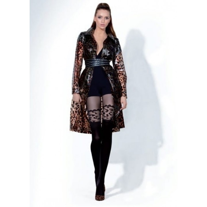 КОЛГОТКИ KNITTEX З ЛЕОПАРДОВИМ КОЛЬОРОМ 3 чорного кольору