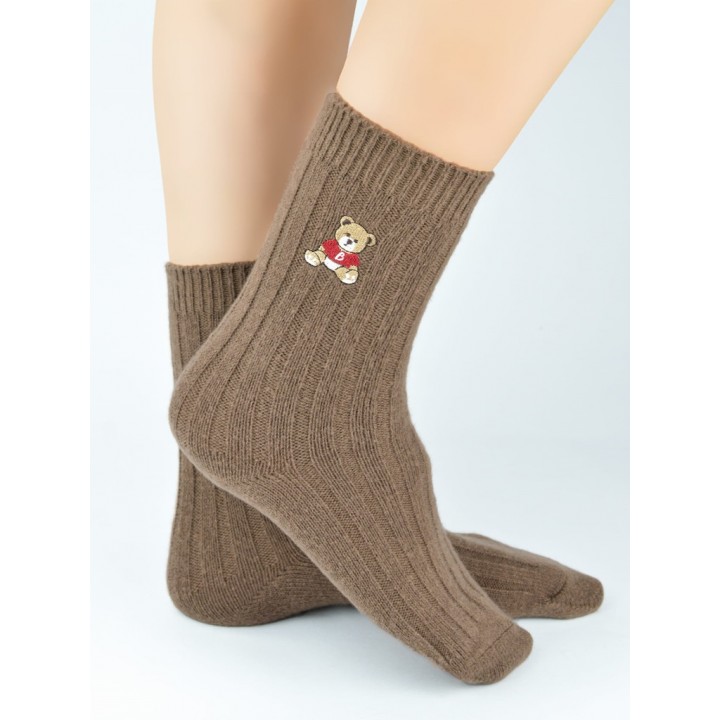ШКАРПЕТКИ NOVITI SW025-W-01 З ВОВНЯНИМИ КОЛЬОРАМИ "ВЕДМЕДИК" ТЕДДІ
