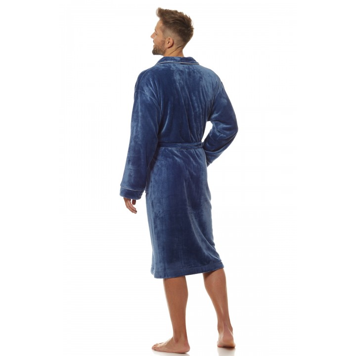 Мужской халат L&L 2111 LUCA XL темно-синий