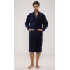 DE LAFENSE BATHROBE 391 HUGO XXL navy blue