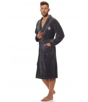 ЧОЛОВІЧИЙ ХАЛАТ L&L 2114 МОРСКИЙ XL графітовий ЧОЛОВІЧИЙ ХАЛАТ L&L 2114 МОРСКИЙ XL графітовий