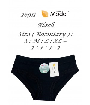 Трусики из модала черного цвета DCPOLO 26911