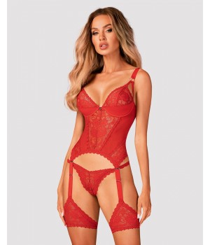 КОРСЕТ OBSESSIVE BELOVYA M/L красный