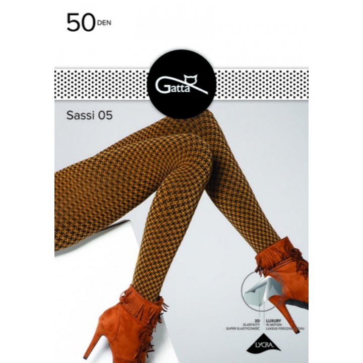 КОЛГОТКИ GATTA SASSI WZ 05 HONEY/NERO /2
