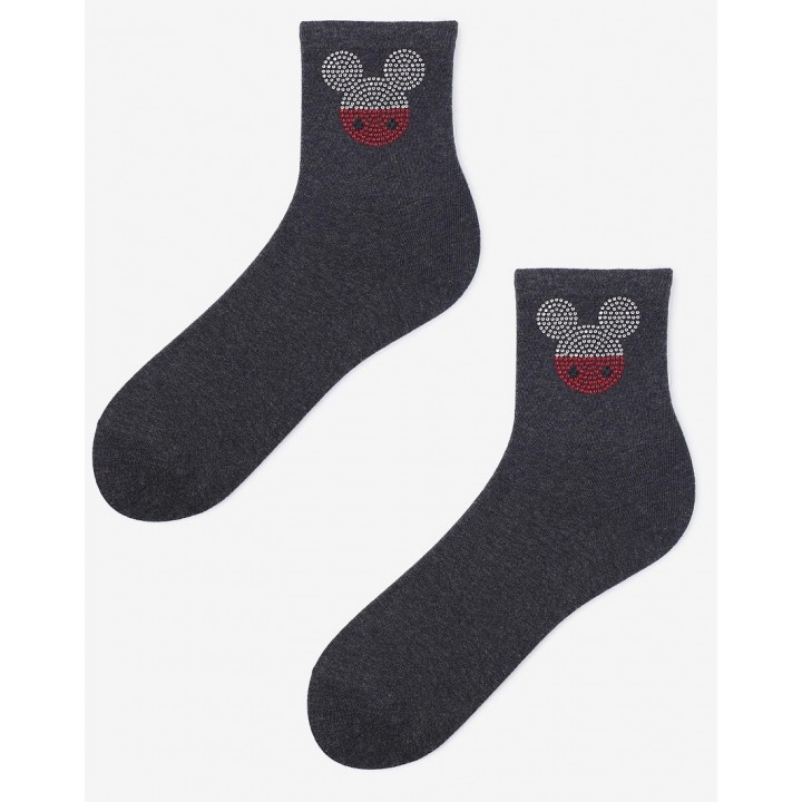 Носки MARILYN POLISH MICKEY универсальные темно-серые