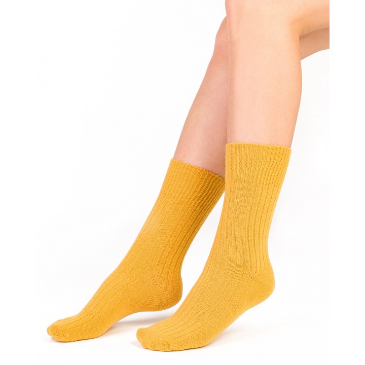 ЖІНОЧІ ШКАРПЕТКИ STEVEN 093 ВОВНЯНІ 35-37 жовті