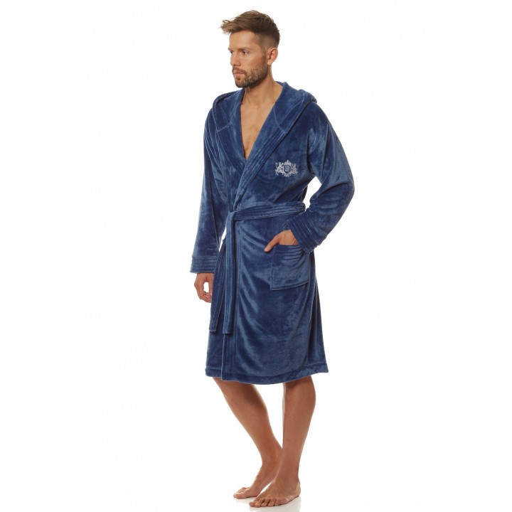 ЧОЛОВІЧИЙ ХАЛАТ L&L 2110 COSTA M темно-синій