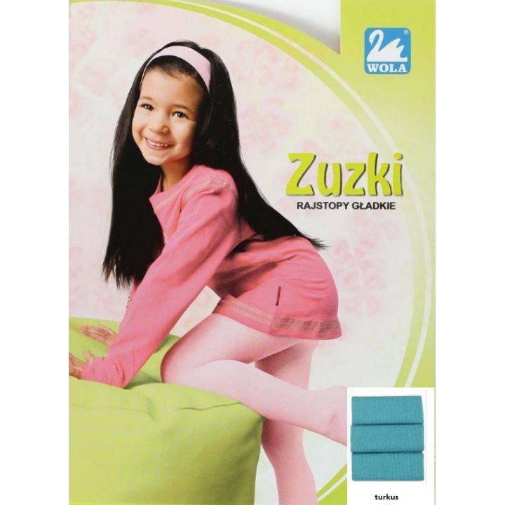 КОЛГОТКИ WOLA ZUZKI 92-98 бірюзовий