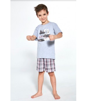 PAJAMA CORNETTE CHŁ 790/97 RACE CAR 158-164 melange - grey