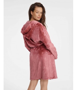Глянцевий халат HENDERSON LADIES 41066 XXL рожевий