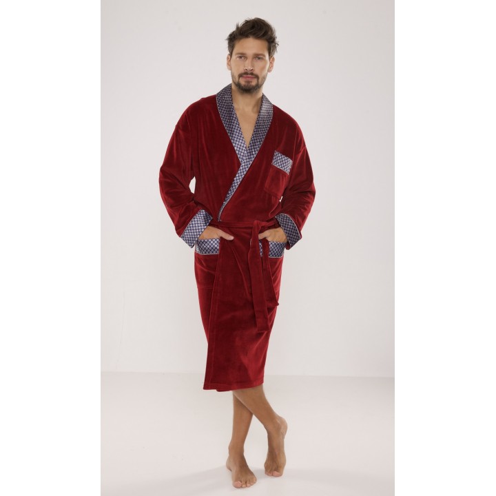 БАННЫЙ ХАЛАТ DE LAFENSE 773 BONJOUR DL L бордовый
