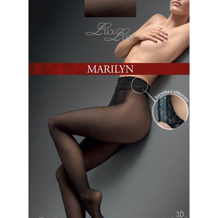 RAJSTOPY MARILYN LUX LINE EROTIC SILK 30 BLACK 3/4