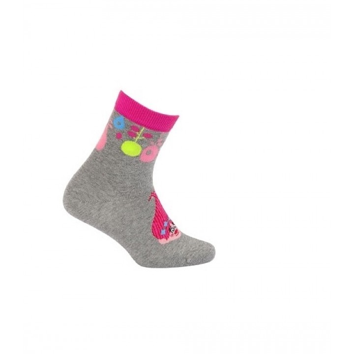 НОСКИ GATTA TROLLS 6-11 ЛЕТ 30-32 серо-розовые