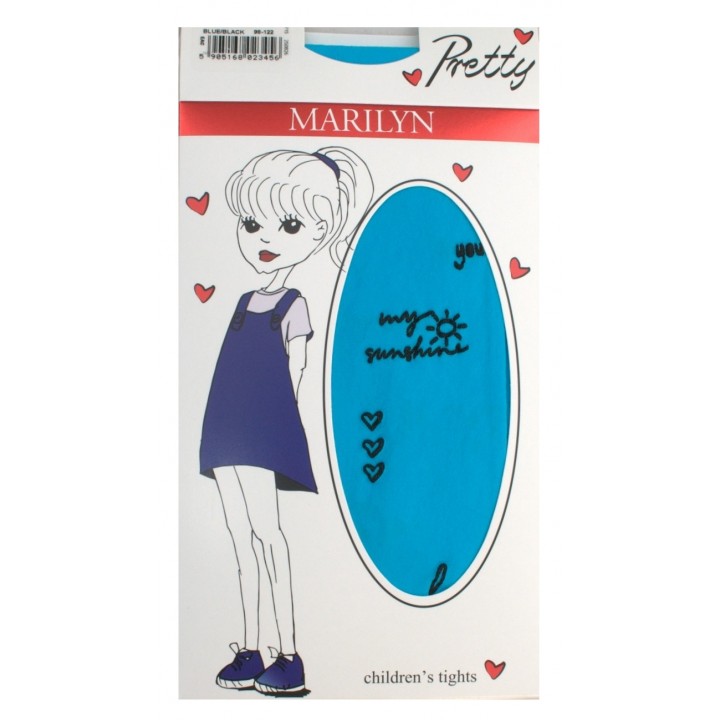 Колготки MARILYN PRETTY X61 128-146 синьо-чорні