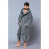 Чоловічий халат L&L GEORGE XXL сірий