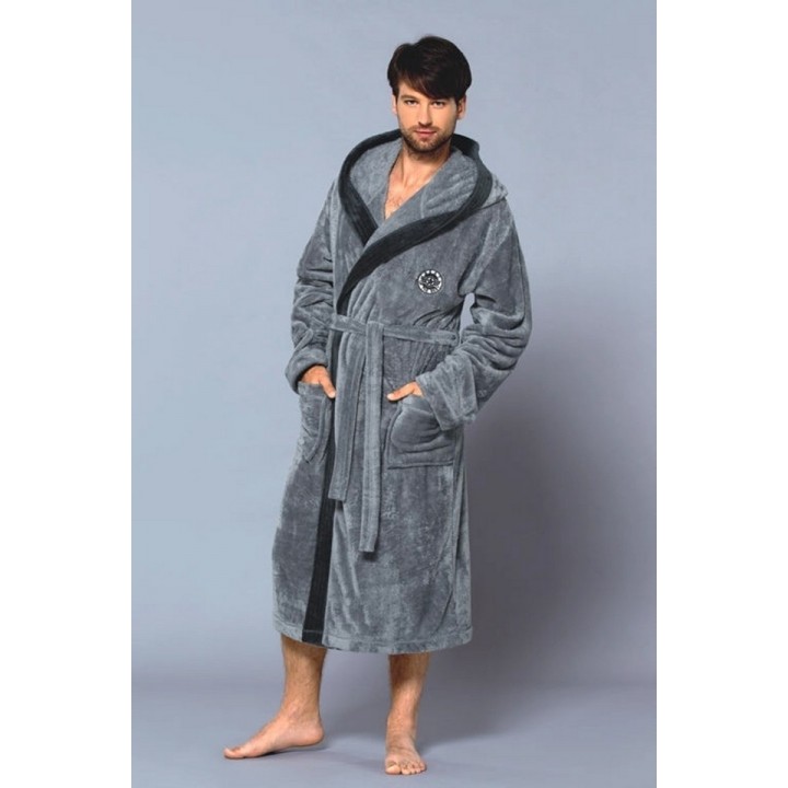 Мужской халат L&L GEORGE XXL серый