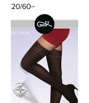 RAJSTOPY GATTA GIRL-UP WZ 43 3 nero-silver