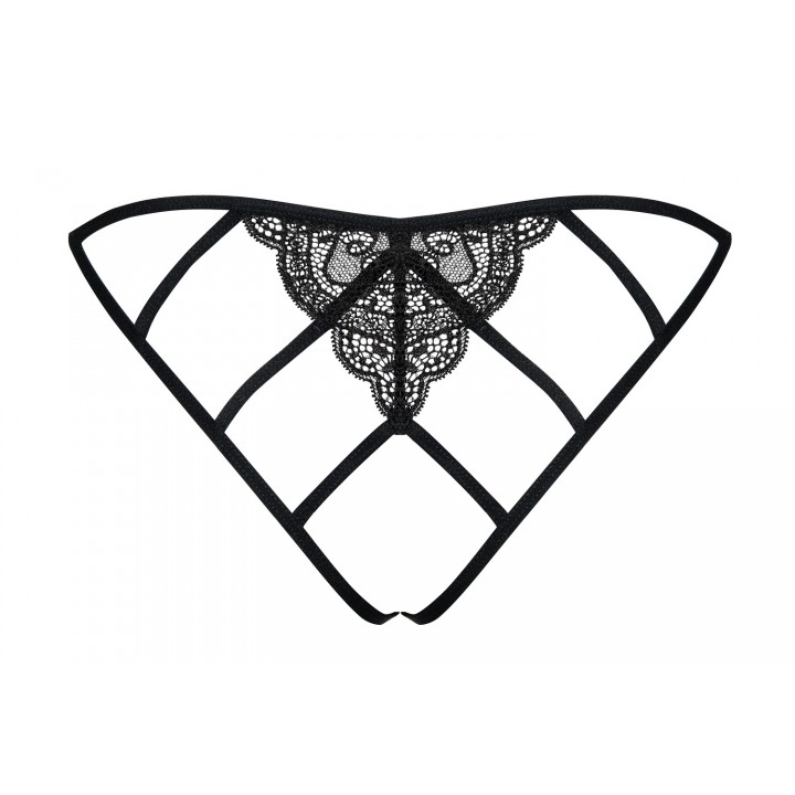 ВІДКРИТІ ТРУСИ OBSESSIVE MIAMOR, розмір L/XL, чорні