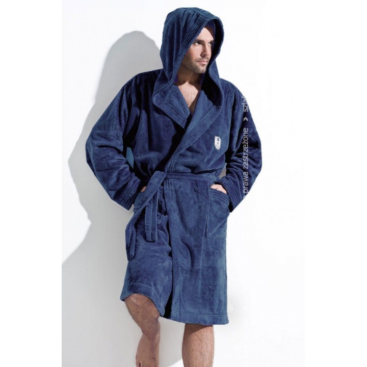 Мужской халат L&L IWO M темно-синий